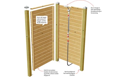 Tegning af elementer til udendørs bruser Tegning af elementer til udendørs bruser